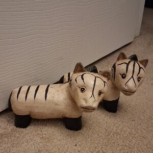 Handcrafted Zebra Figurines